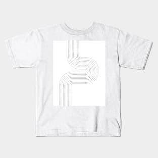 Mid century curved lines 2 Kids T-Shirt